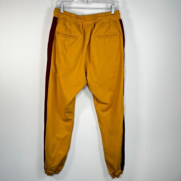 Publish Brand The Wyatt Side Stripe Jogger Pants Gold & Maroon Size Medium - Picture 3 of 14